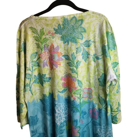 Artisans Vibrant 3/4 Sleeve Lightweight Bird Nature Enthusiast Top Size XL - Picture 8 of 10